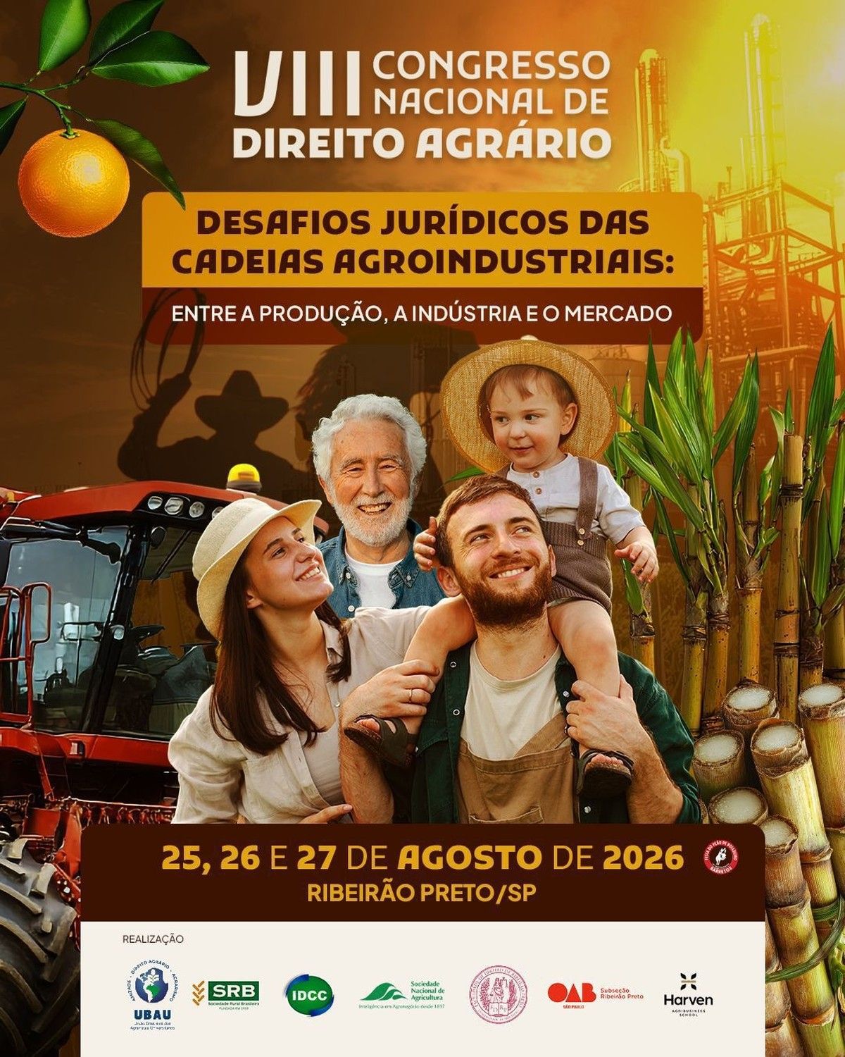 UBAU encerra amanhã (22/05) inscrições com 50% de desconto no VIII Congresso de Direito Agrário