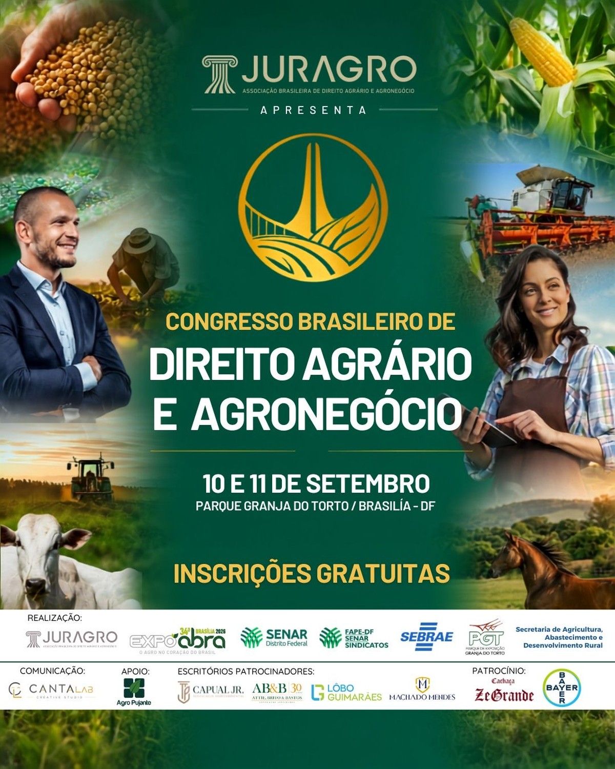 JURAGRO promove Congresso Brasileiro de Direito Agrário e Agronegócio em Brasília/DF