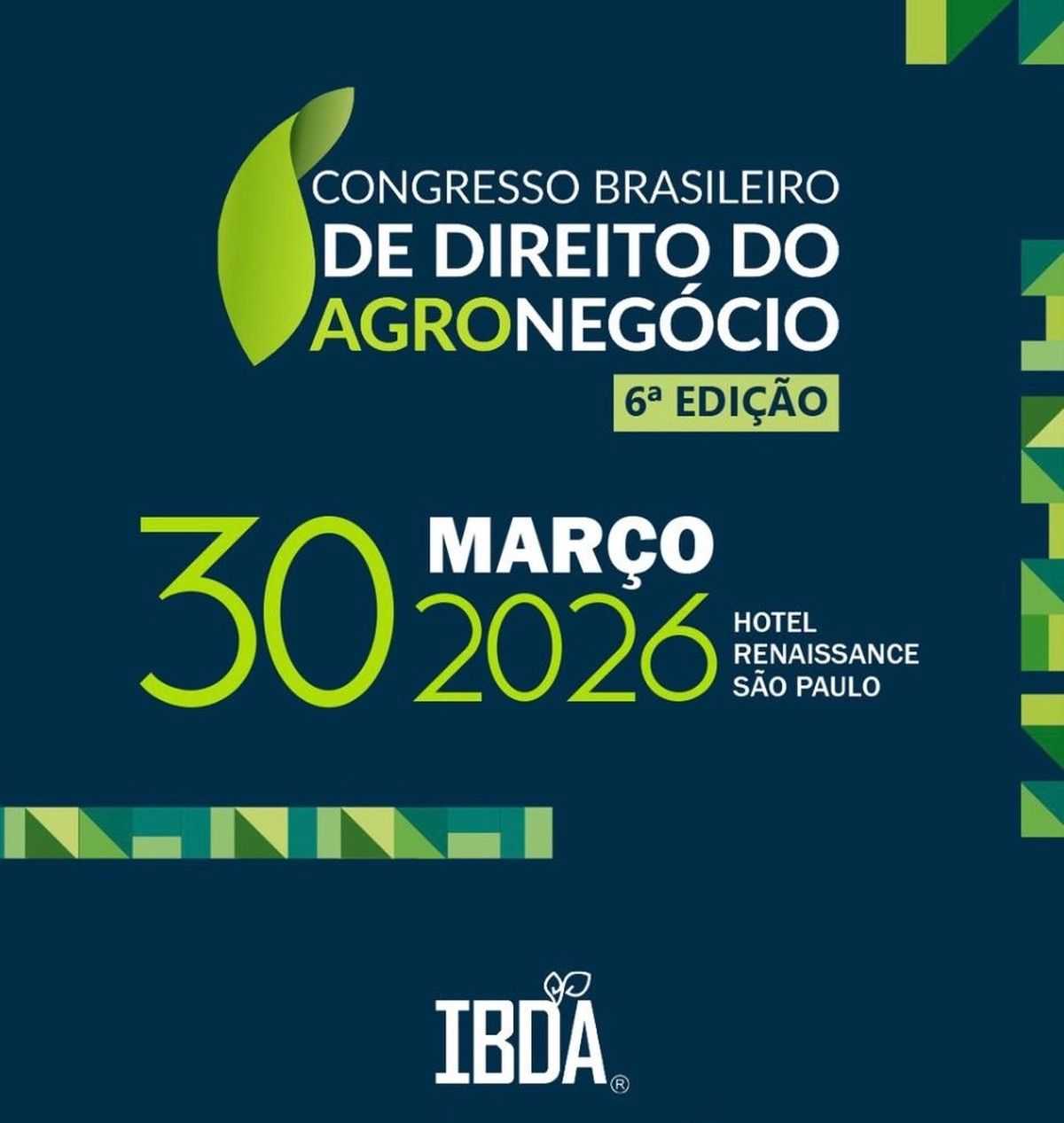 IBDA realizará 6ª edição do Congresso Brasileiro de Direito do Agronegócio em São Paulo