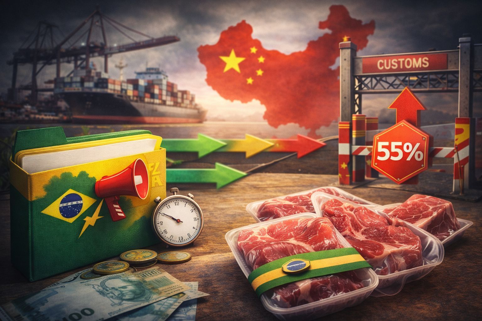 FPA cobra reação imediata do governo após China impor tarifa de 55% sobre carne bovina brasileira