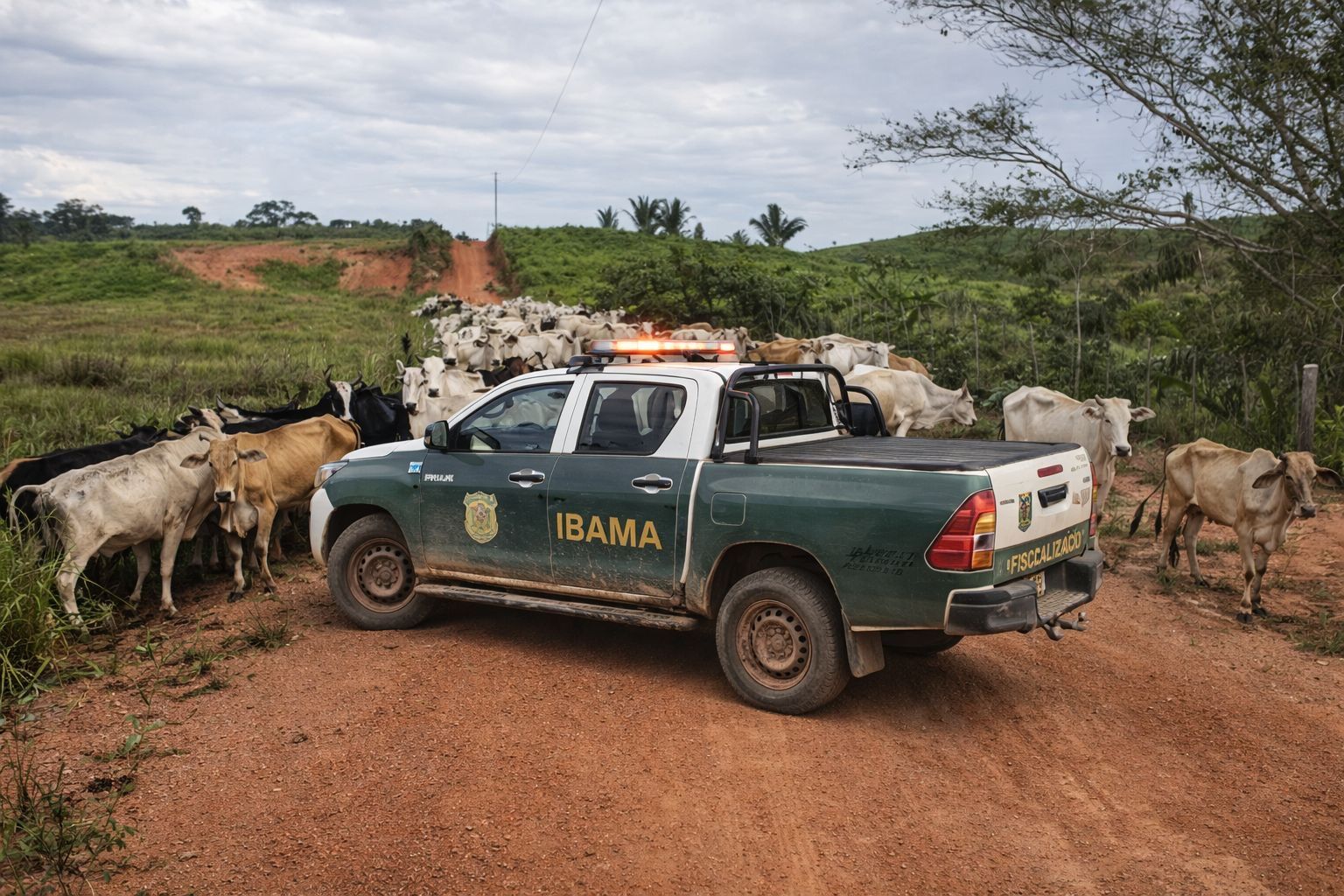 Ibama apreende 550 cabeças de gado na Ilha do Bananal/TO sem identificar proprietários