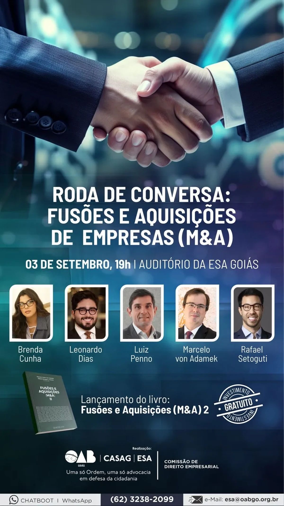 Roda de Conversa debate Fusões e Aquisições de Empresas em Goiânia